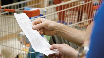 Un ticket de caisse dans un supermarché. (MAXPPP)