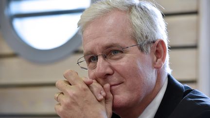 Le pasteur Laurent Schlumberger, pr&eacute;sident de l'Eglise protestante unie de France (EPUdF), le 14 mai 2015 &agrave; S&egrave;te (H&eacute;rault), lors du synode de l'EPUdF. (PASCAL GUYOT / AFP)