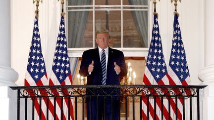 Le président américain Donal Trump lors de son retour à la Maison Blanche lundi 5 octobre. (WIN MCNAMEE / GETTY IMAGES NORTH AMERICA)