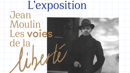 Détail de l'affiche de l'exposition "Jean Moulin, les voies de la liberté". (CHRD)