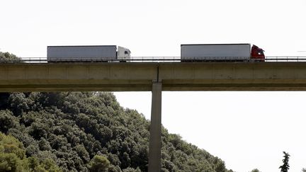 Un pont de l'autoroute A8 à Menton (Alpes-Maritimes), le 28 août 2018. (MAXPPP)