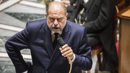 Le ministre de la Justice Eric Dupond-Moretti à l'Assemblée nationale lors d'une séance de questions au gouvernement, le 22 septembre 2020 (VINCENT ISORE / MAXPPP)