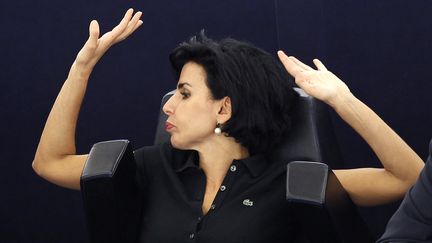 La d&eacute;put&eacute;e europ&eacute;enne Rachida Dati lors d'un vote au Parlement europ&eacute;en &agrave; Strasbourg (Bas-Rhin), le 4 juillet 2012. (VINCENT KESSLER / REUTERS)