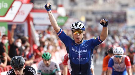 Fabio Jakobsen a remporté la 8e étape de la Vuelta samedi 21 août. (JOSE JORDAN / AFP)