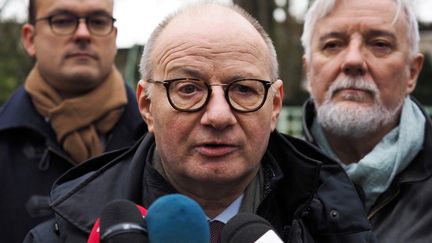 Me Bernard Boulloud, le 20 février 2020, à Bourges. (GUILLAUME SOUVANT / AFP)