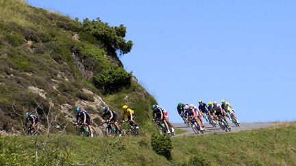 Le peloton en montagne