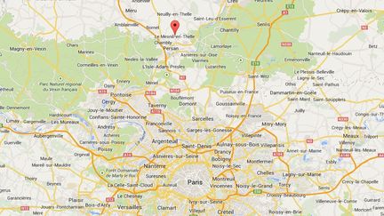 Le double homicide a eu lieu au Mesnil-en-Thelle, le 18 avril 2014. ( GOOGLE MAPS / FRANCETV INFO )