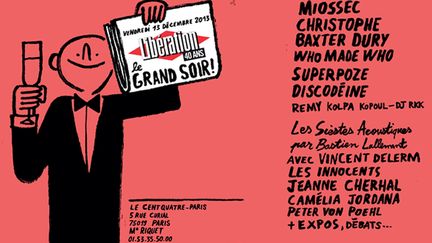 L'affiche de la fête d'anniversaire de "Libé"
 (Libération)