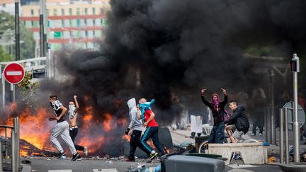 Des violences &eacute;clatent apr&egrave;s une manifestation pro-palestinienne &agrave; Sarcelles (Val-d'Oise), le 20 juillet 2014. (MAXPPP)