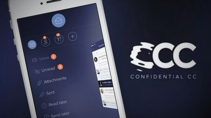 &nbsp; (L'appli mobile Confidential CC interdit la diffusion des emails reçus)