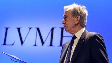 Bernard Arnault en janvier 2019 à Paris. (ERIC PIERMONT / AFP)