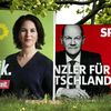 Des affiches&nbsp;en amont des élections fédérales allemandes du 26 septembre, photographiées à Berlin le 16 septembre 2021. (MICHAEL SOHN / AP)