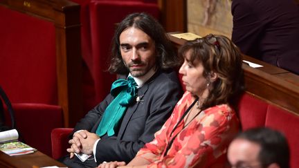 Le député de La République en marche Cédric Villani pendant la session inaugurale de la XVe législature à l'Assemblée nationale à Paris, le 27 juin 2017. (CHRISTOPHE ARCHAMBAULT / AFP)