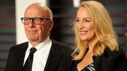 Ruppert Murdoch et Jerry Hall le 28 février 2016 à Los Angeles
 (Tyler Boye/WWD/Shutters/SIPA)