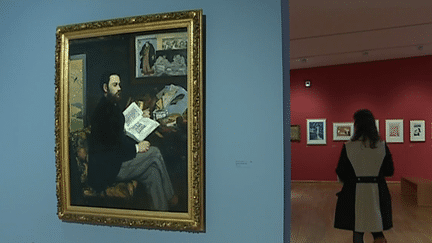 Les oeuvres d'une cinquantaine d'artistes sont exposées. Ici un "Portrait d'Emile Zola" par Edouard Manet propriété du Musée d'Orsay.
 (France 3 / Culturebox)