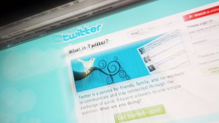 La page d'accueil de Twitter, le 20 juillet 2009. (LOIC VENANCE / AFP)