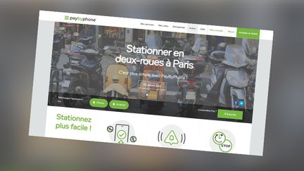 Le site internet de l'application PayByPhone. (CAPTURE ECRAN)