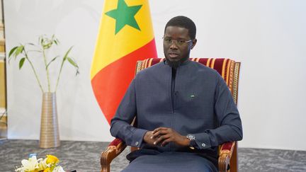 Le président sénégalais, Bassirou Diomaye Faye, lors d'une interview à Dakar, capitale du Sénégal, le 30 août 2024. (WANG ZIZHENG / XINHUA / AFP)