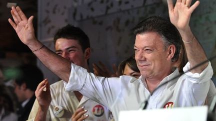 Juan-Manuel Santos, le candidat de la "continuité", arrivé en tête à l'issue du premier tour de la présidentielle (AFP - Juan Barreto)