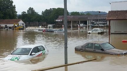 &nbsp; (© Radio France/ Naïs Esteves A Saint Palais, dans les Pyrénées-Atlantiques, la Nive est sortie de son lit)