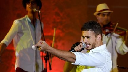 Le chanteur marocain Saad Lamjarred pendant la 52e édition du festival international de musique de Carthage en juillet 2016. 
 (FETHI BELAID / AFP)