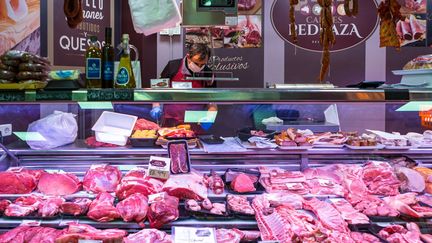 Une boucherie à Madrid (Espagne). (GETTYIMAGES)