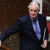 Le Premier ministre, Michel Barnier, juste après son discours en amont du vote d'une motion de censure, à l'Assemblée nationale, à Paris, le 4 décembre 2024. (ALAIN JOCARD / AFP)