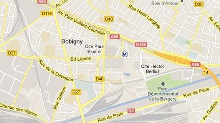 Le suspect d'une agression sexuelle commise sur une femme de 82 ans a &eacute;t&eacute; arr&ecirc;t&eacute; &agrave; Bobigny (Seine-Saint-Denis), le 15 mai 2013. (GOOGLE MAPS / FRANCETV INFO )