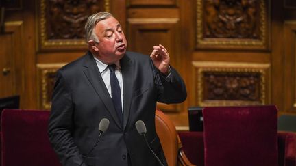 Gérard Larcher, le 2 octobre 2017 au Sénat. (CHRISTOPHE ARCHAMBAULT / AFP)