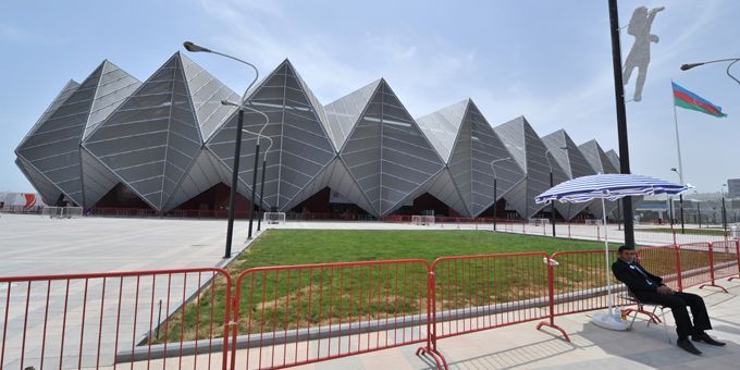 Le Crystal Hall de Bakou, théâtre de l&#039;Eurovision 2012 (21/05/2012)
 (Vyacheslav Oseledko / AFP)