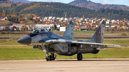 Un avion de combat Mig-29 de l'armée de l'air slovaque (photo d'illustration). (MINISTERE SLOVAQUE DE LA DEFENSE)