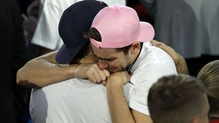 Les supporters de Hillary Clinton pendant la soirée électorale. (PATRICK SEMANSKY / AP / SIPA)