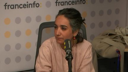 Maître Chirinne Ardakani, avocate franco-iranienne et présidente de l'association de justice d'Iran, mercredi 1er mai 2024 sur franceinfo.  (FRANCEINFO / RADIO FRANCE)