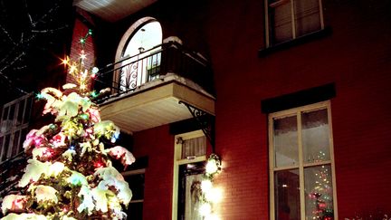 Une maison décorée pour Noël dans la ville de Québec au Canada. (DUPUIS JEAN-FRANCOIS / MAXPPP)