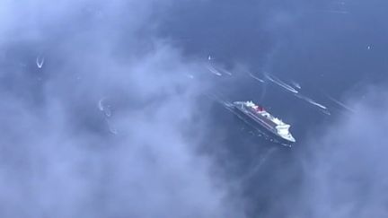 Ce samedi 24 juin, le Queen Mary est revenu à Saint-Nazaire, le port où il a vu le jour en décembre 2003. (France 3)