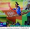 La gymnaste Simone Biles, lors du la finale de gymnastique au sol, les des Jeux olympiques de Rio, le 16 août 2016. (ANDREY /AGIF / SHUTTERSTOC / SIPA / REX)