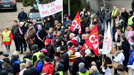 Manifestation des urgentistes de Lons-le-Saunier en janvier 2019.&nbsp; (PHOTO PHILIPPE TRIAS / MAXPPP)