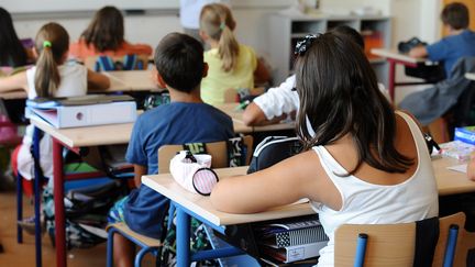 Dans une école de primaire, à Ramonville (Haute-Garonne), le 3 septembre 2013. (REMY GABALDA / AFP)