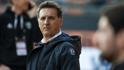 L'entraîneur de Lorient, Christophe Pélissier, le 20 avril 2022,&nbsp;durant Lorient-Metz,&nbsp;match de la 33e journée de Ligue 1.&nbsp; (SEBASTIEN SALOM-GOMIS / AFP)