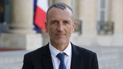 Emmanuel Faber, à l'Elysée, le 23 août 2019. (GEOFFROY VAN DER HASSELT / AFP)