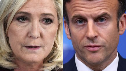 Marine Le Pen et Emmanuel Macron. (STEPHANE DE SAKUTIN / THOMAS COEX / AFP)