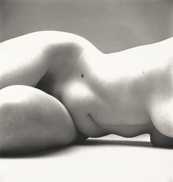 Photo de nu exposé au Grand Palais dans le cadre de l'exposition consacrée au photographe américain Irving Penn. &nbsp; (GRAND PALAIS)