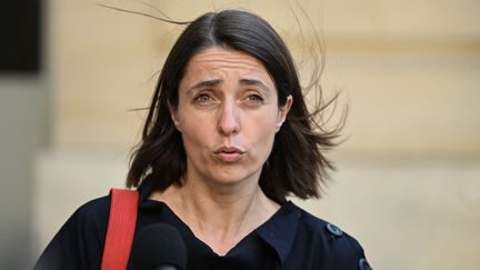 La secrétaire générale de la CGT Sophie Binet, le 17 mai 2023. (EMMANUEL DUNAND / AFP)