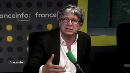 Le député La France Insoumise de Seine-Saint-Denis, Éric Coquerel, dans le studio de franceinfo vendredi 25 mai 2018. (FRANCEINFO)