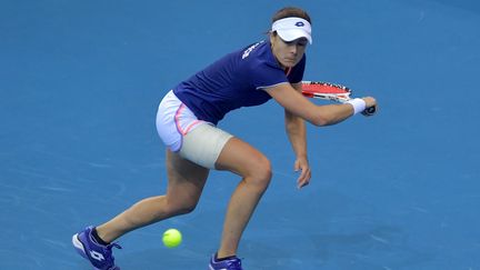 Alizé Cornet lors de la première journée de la Billie Jean King Cup, à Prague, lundi 1er novembre. (MICHAL CIZEK / AFP)