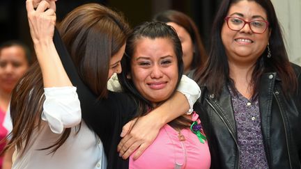 Evelyn Hernandez le 19 août 2019 à Ciudad Delgado (Salvador).&nbsp; (OSCAR RIVERA / AFP)