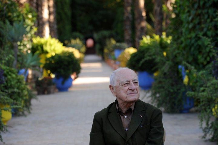 Pierre Bergé dans le jardin Majorelle en 2010
 (AFP. A.Senna)