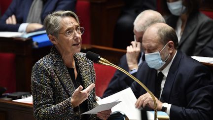 Elisabeth Borne, à l'Assemblée nationale, le 10 janvier 2023. (JULIEN DE ROSA / AFP)