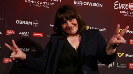 Lisa Angell repr&eacute;sente de la France lors de la 60e &eacute;dition du concours Eurovision qui se d&eacute;roulera &agrave; Vienne (Autriche), le 23 mai 2015. (SCHOENDORFER / REX SHUTTERSTOCK / SIPA)