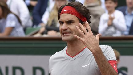 Le Suisse Roger Federer, le 1er juin 2014 &agrave; Roland-Garros. (DOMINIQUE FAGET / AFP)